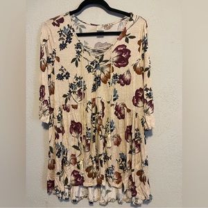 Womans beautiful floral top size 16/18 excellent condition
